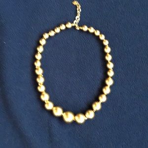 Gold bead necklace